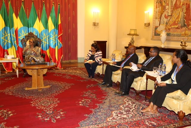Historical MedX relationship meeting in a formal institutional setting.